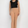 Fit-and-Flare Pants with High-Rise Elastic Waist