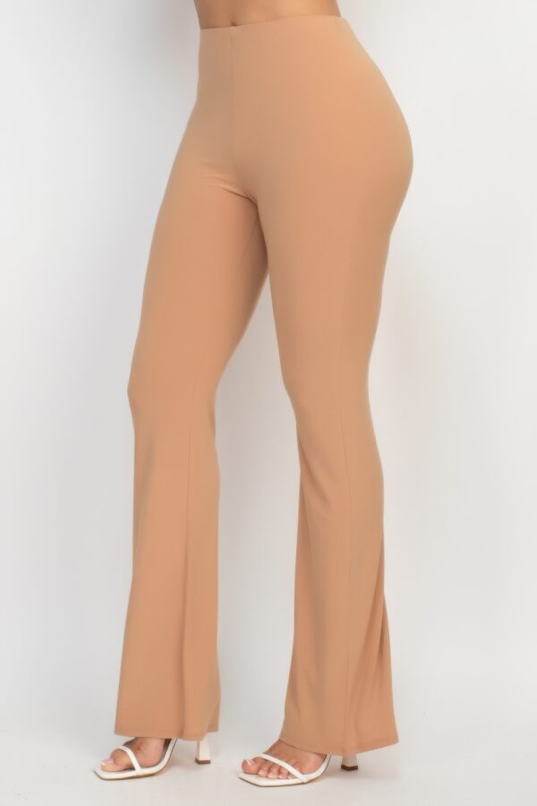 Fit-and-Flare Pants with High-Rise Elastic Waist
