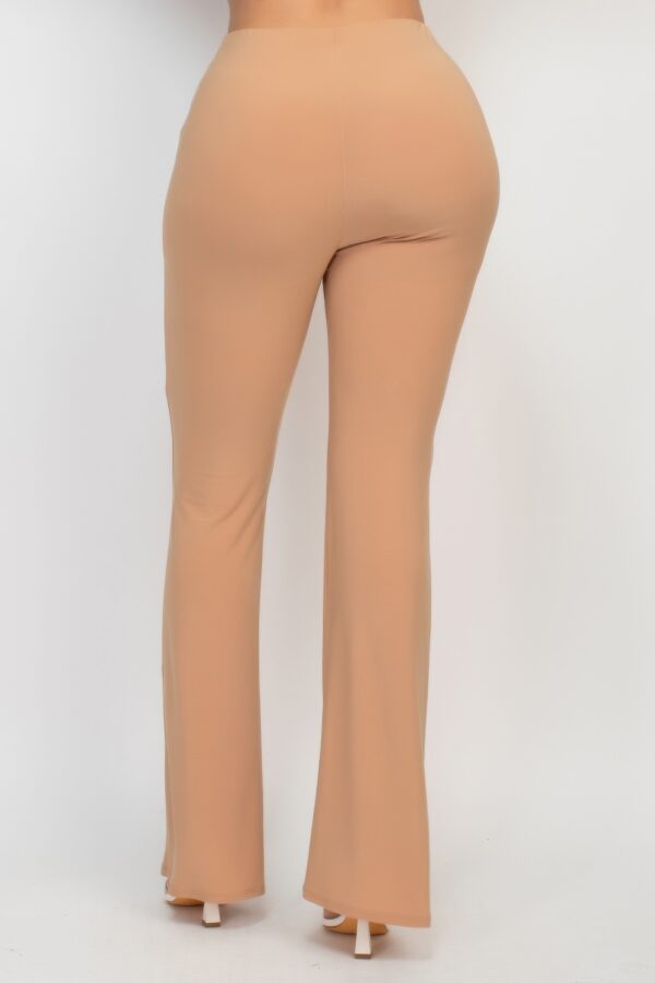 Fit-and-Flare Pants with High-Rise Elastic Waist