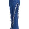 Distressed Fringe Denim Flare Pant – Plus Size