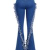 Distressed Fringe Denim Flare Pant – Plus Size