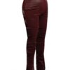 Velvet PU Ruched High-Waist Pants – Plus Size