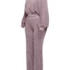 Plus Size Zip Hoodie and Wide-Leg Pants Set