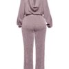 Plus Size Zip Hoodie and Wide-Leg Pants Set
