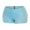 Shimmer High-Waist Bodycon Shorts in Stretch Blend