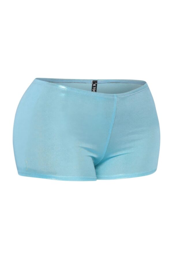 Shimmer High-Waist Bodycon Shorts in Stretch Blend