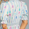 Ruffle Smocked Midi Dress – Puff Sleeve Cotton