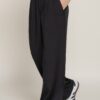 Straight-Leg Pants with Contrast Denim Waist