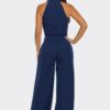 Two-Piece Color Block Set – Straight-Leg Pants & Two-Tone Top