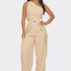 Fanny One-Shoulder Waistcoat & Straight-Leg Pants Set