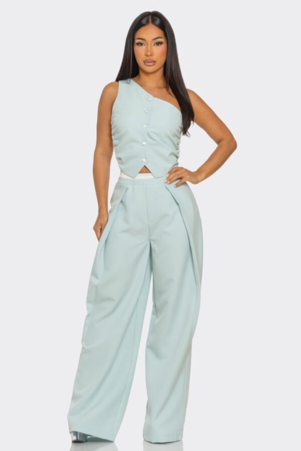 Fanny One-Shoulder Pants Set