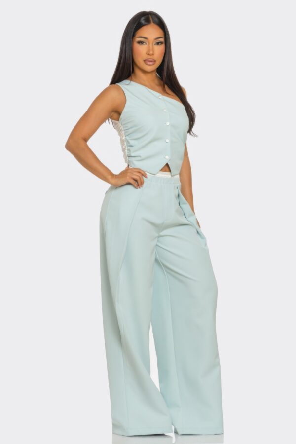 Fanny One-Shoulder Pants Set