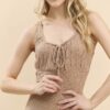 Lace Midi Dress – Daisy Jacquard Scoop Neck