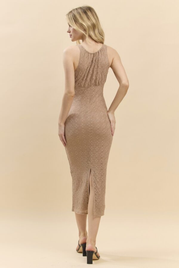 Lace Midi Dress – Daisy Jacquard Scoop Neck