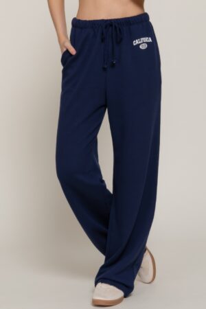 Printed-Waistband Sweatpants – 60/40 Cotton Blend