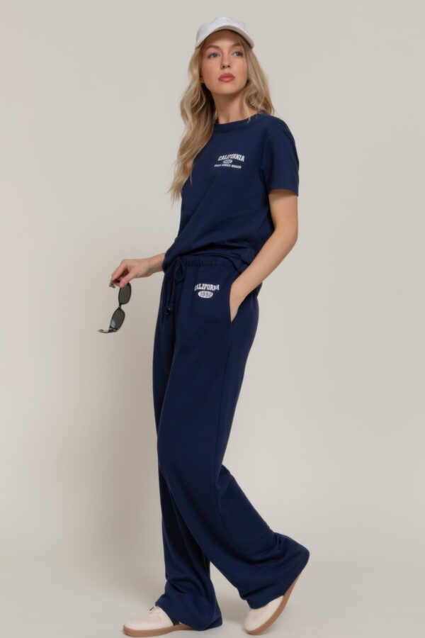 Printed-Waistband Sweatpants – 60/40 Cotton Blend