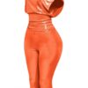 Loose-Fit Shimmer Top & Capri Set – Asymmetrical Sleeveless
