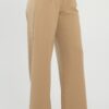 Tailored Fold-Over Waist Front-Button Pants