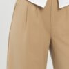 Tailored Fold-Over Waist Front-Button Pants
