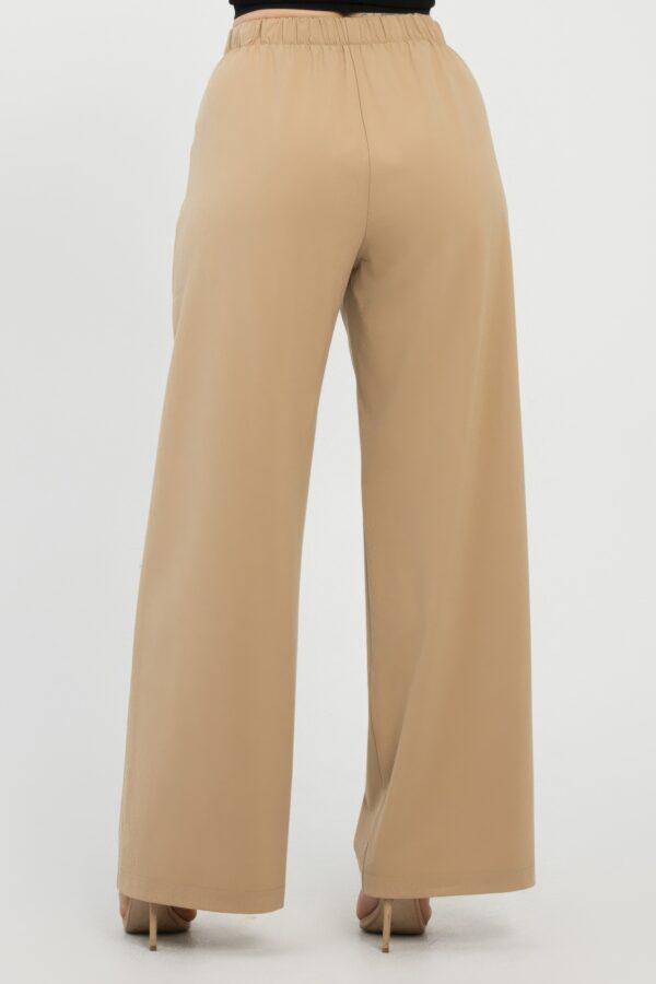 Tailored Fold-Over Waist Front-Button Pants