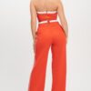 Stripe-Taping Top & Pants Set with Contrast Elastic Band