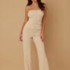 Tailored Two-Piece Set with Oval Crystal Accents