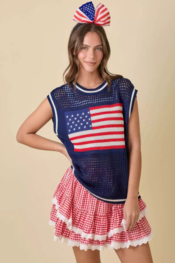 Gingham Ruffle Skort with Eyelet Trim Detail