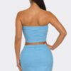 Space Girl Skirt Set – Silver Eyelet Tube Top
