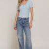 Ribbed Short-Sleeve Snap Bodysuit – Scoop Neck