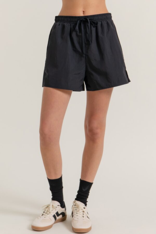 Anorak Side-Slit Workout Shorts – Lightweight Nylon