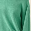 Rib-Knit Oversized Boatneck Sweater with Rolled Edges