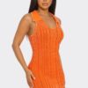 Emma Mineral Wash Bodycon Dress with Collar