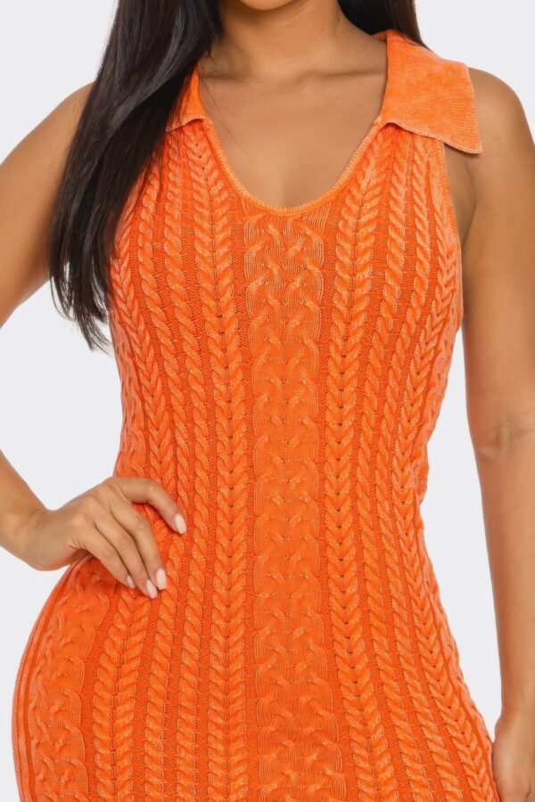 Emma Mineral Wash Bodycon Dress with Collar