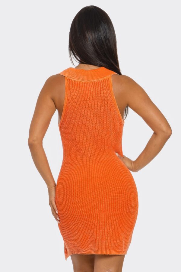Emma Mineral Wash Bodycon Dress with Collar