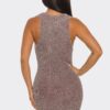 Mineral Wash Bodycon Dress with Collared Neckline