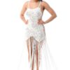 Crochet Dress with Fringe and Adjustable Drawstring