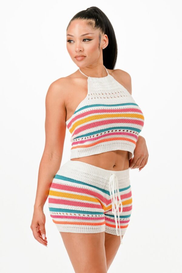 Halter Crochet Short Set – Lightweight Knit