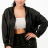 Hooded Zip Jacket and Skort Set – Stretch Sporty Two-Piece
