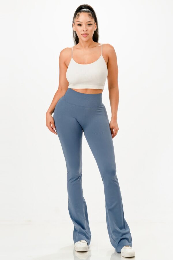 Seamless Bell-Bottom Flare Workout Pants – High Waist