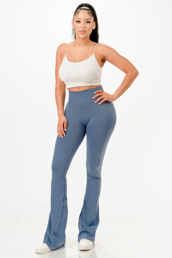 Seamless Bell-Bottom Flare Workout Pants – High Waist