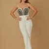 Twisted Rope Knot Tie Jumpsuit – Metallic Accent