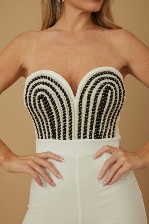 Twisted Rope Knot Tie Jumpsuit – Metallic Accent