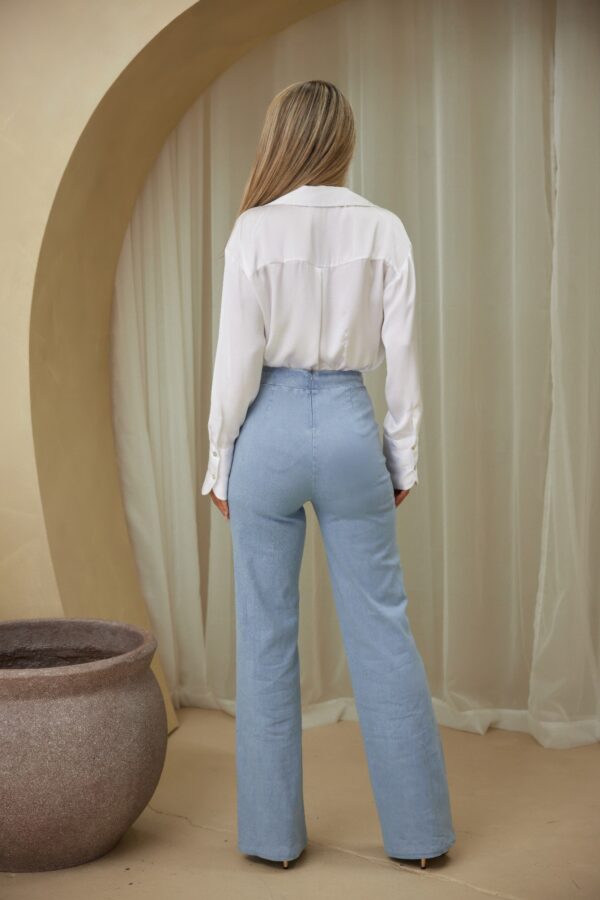 Dressy Pants with Stone-Chain Waist – Rayon Blend