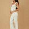 Intertwined Ring Strap Jumpsuit – Deep Curved Neckline