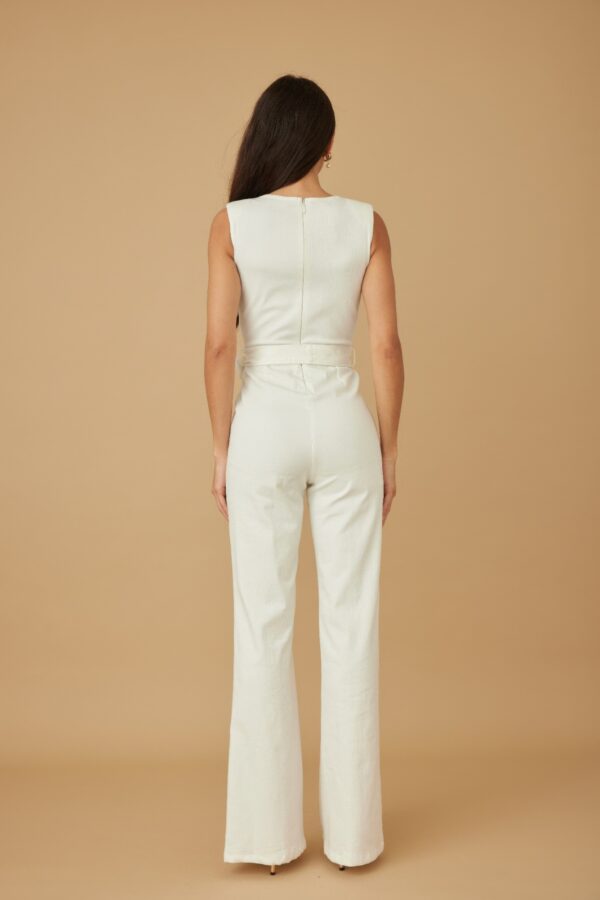 Intertwined Ring Strap Jumpsuit – Deep Curved Neckline