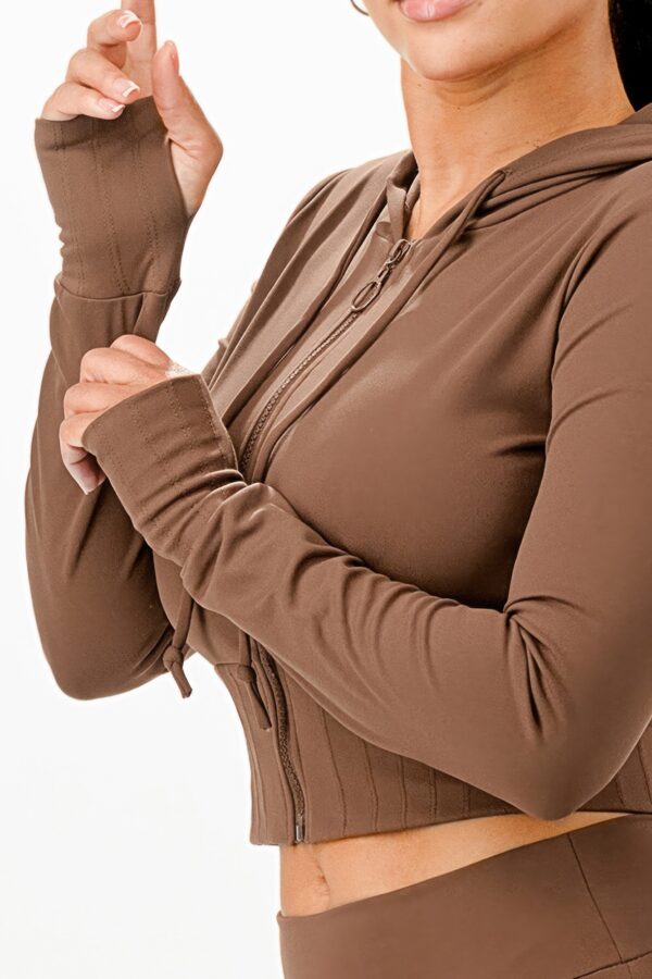 Butter-Soft Cropped Hoodie & Flare Pants Set – Thumbhole Cuffs