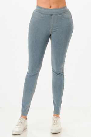 Ultra Soft Tencel-Blend Jeggings with Wide Waistband