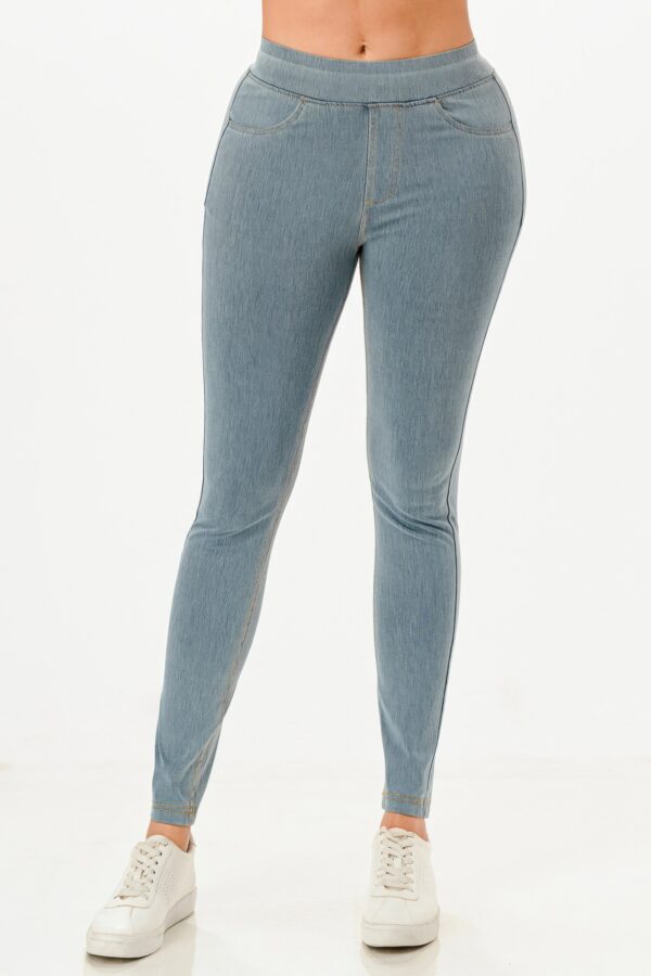Ultra Soft Tencel-Blend Jeggings with Wide Waistband