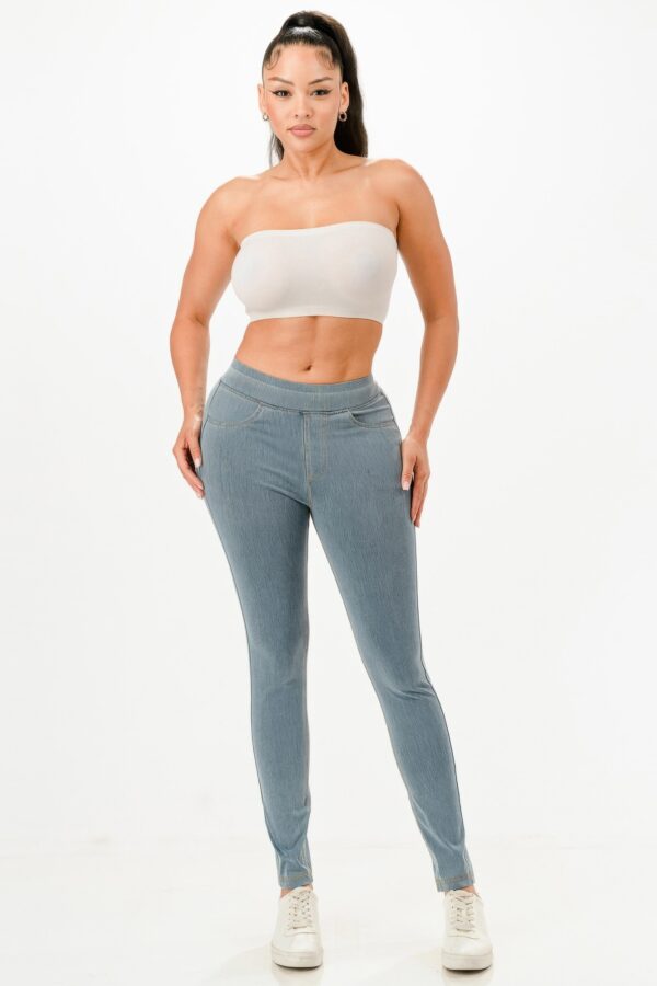 Ultra Soft Tencel-Blend Jeggings with Wide Waistband