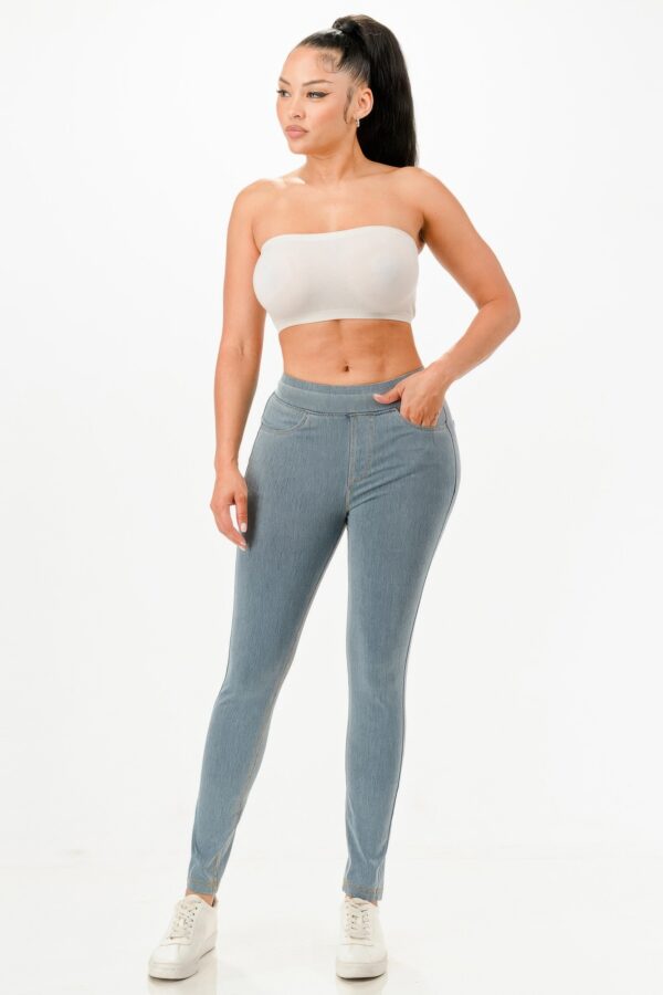 Ultra Soft Tencel-Blend Jeggings with Wide Waistband